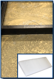 Bassin industriel avant filtration